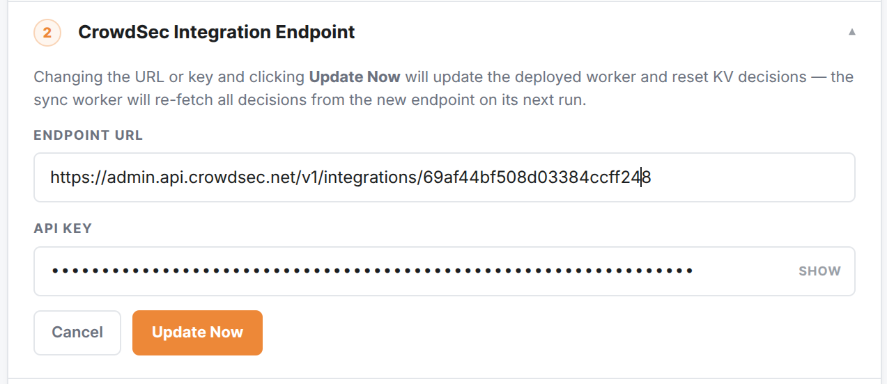 Decisions Endpoint Edit